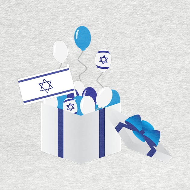 Israel flags and Balloons by sigdesign